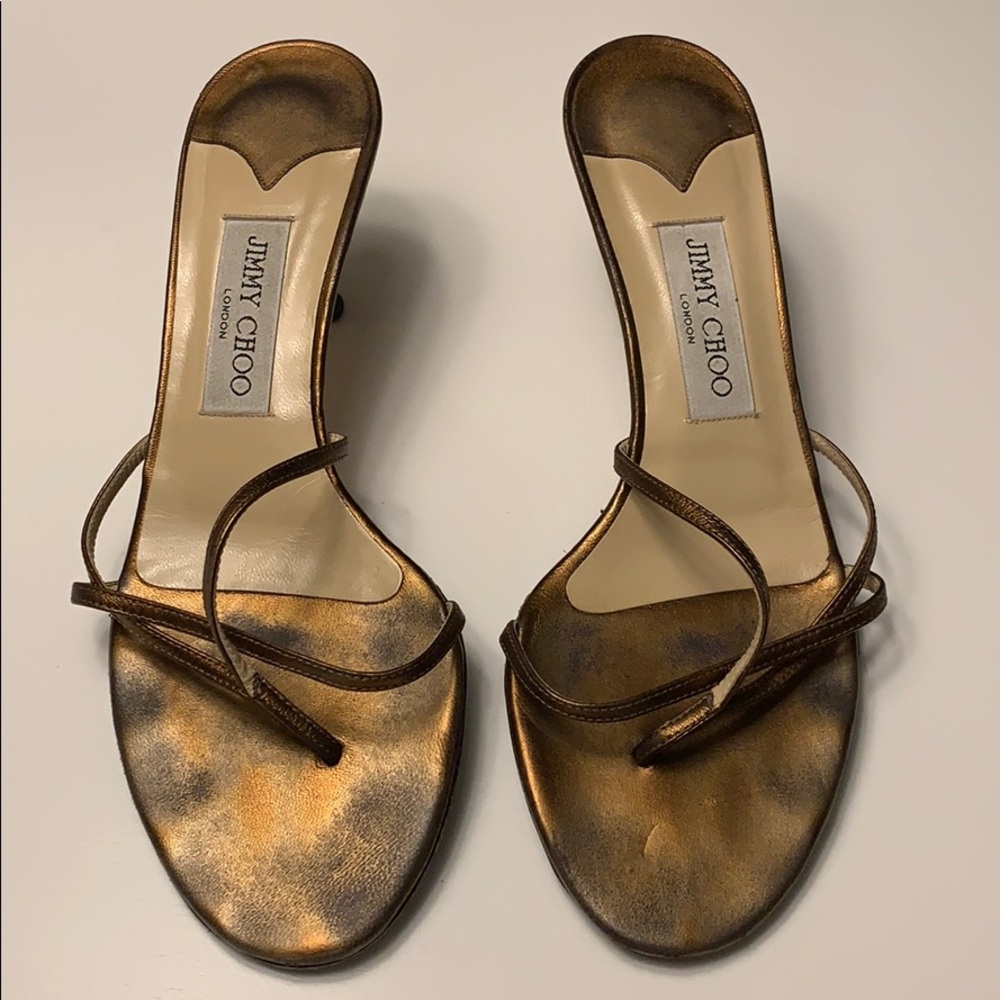 Jimmy Choo short gold heel